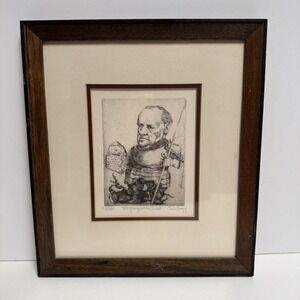 CHARLES BRAGG - "ST. GEORGE‎ AND THE CRICKET" ETCHING SIGNED CIRCA 1972 65/90